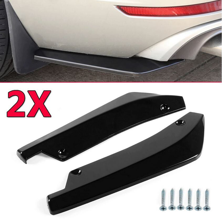 Rear bumper boiler lip diffuser separator cannal angle gloss black for Audi