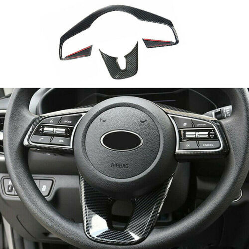 for Kia Forte K3 2019-2023 Carbon Fiber Color Steering Wheel Frame Cover Trim 2