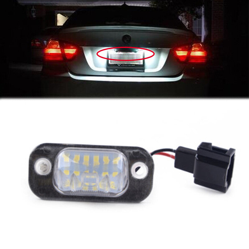 2Pcs White LED License Plate Light for Volkswagen for Golf Mk3 Polo 3 Classic