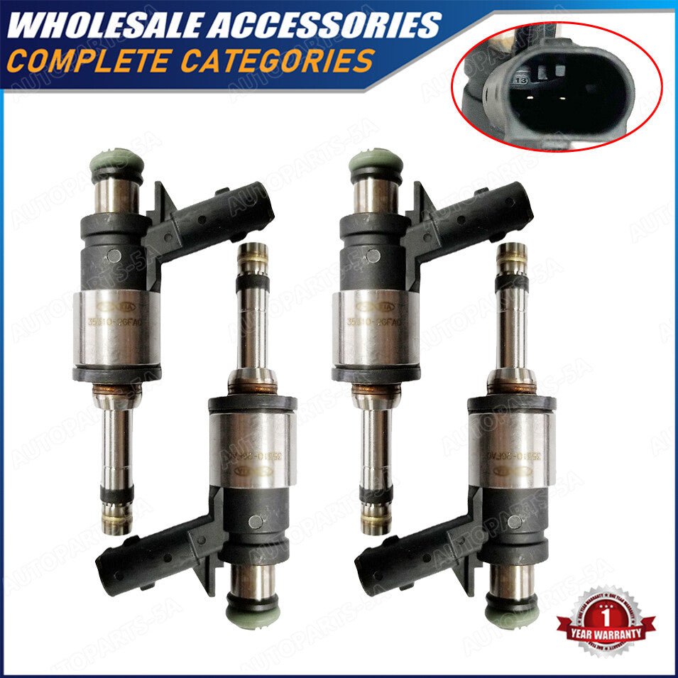 new 4-piece fuel injector kit 35310-2GFA0 for 2014-2018 for Hyundai Santa Fe Sport.