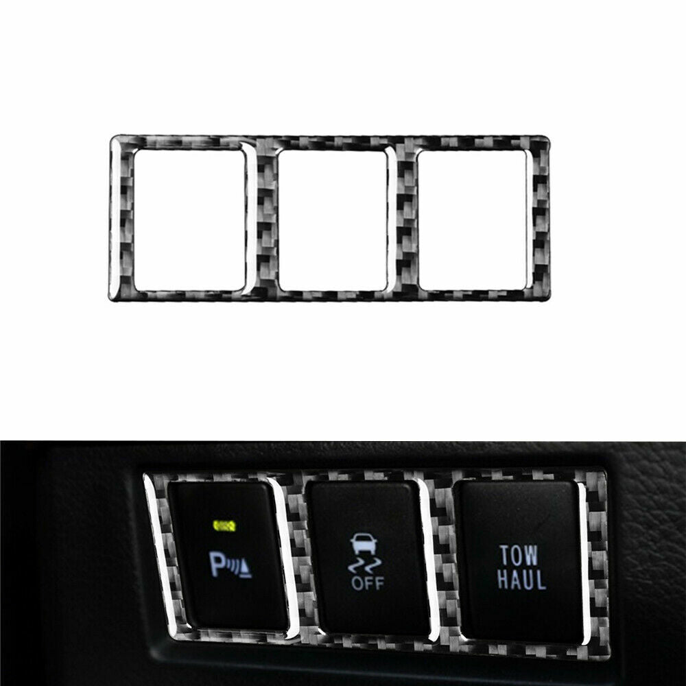 Carbon Fiber Interior Driving Switch Cover Trim Fit for Toyota Tundra 2014-2018