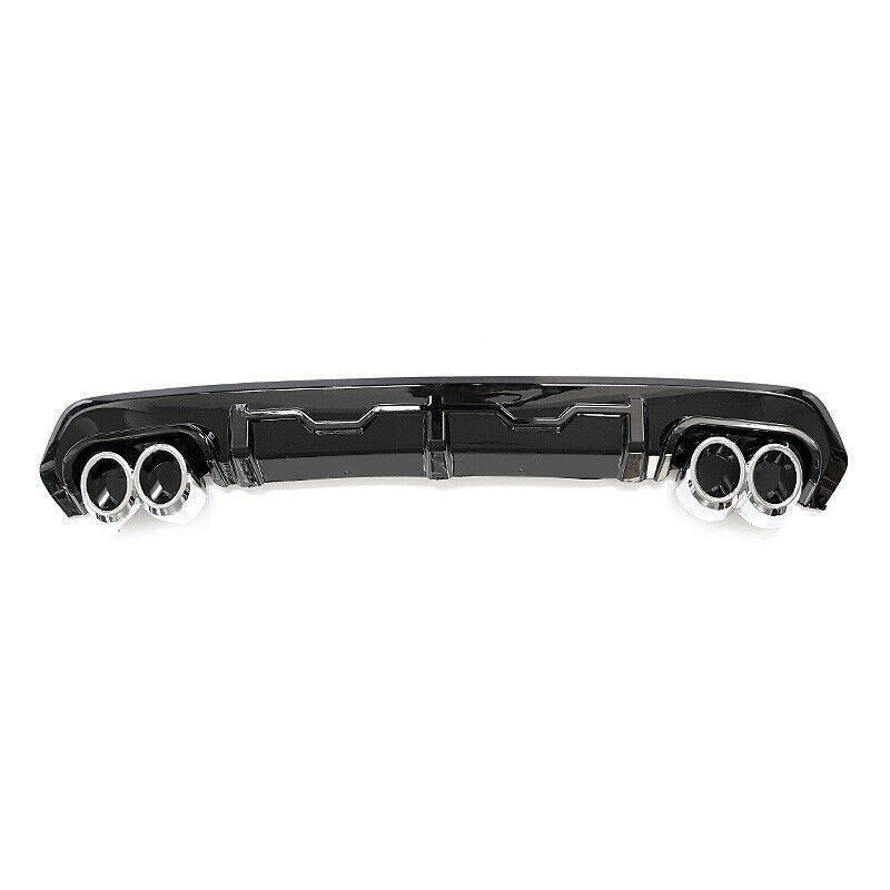 Piano Black Rear Bumper Diffuser Spoiler Lip Moulding for Nissan Sentra 2020-23