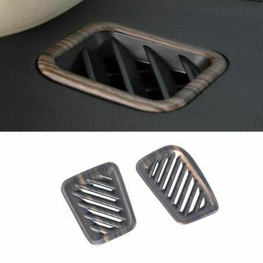 ABS Wood Grain Dashboard Air Outlet Vent Cover Trim for Toyota Highlander 20-22