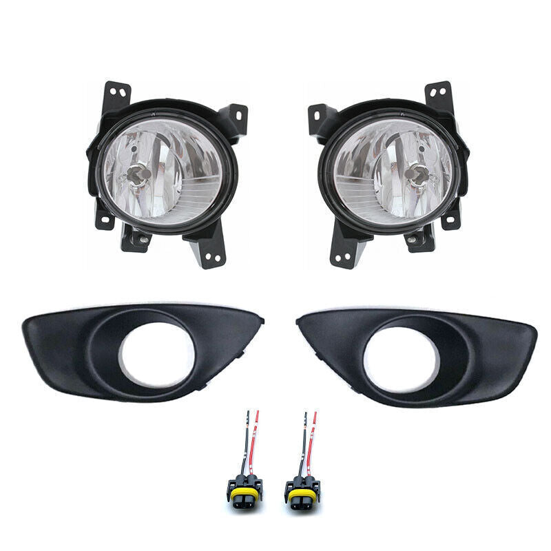 for Hyundai Santa Fe 2010-2012 set Front Fog Lamp+Fog Light Cover Belt Conector