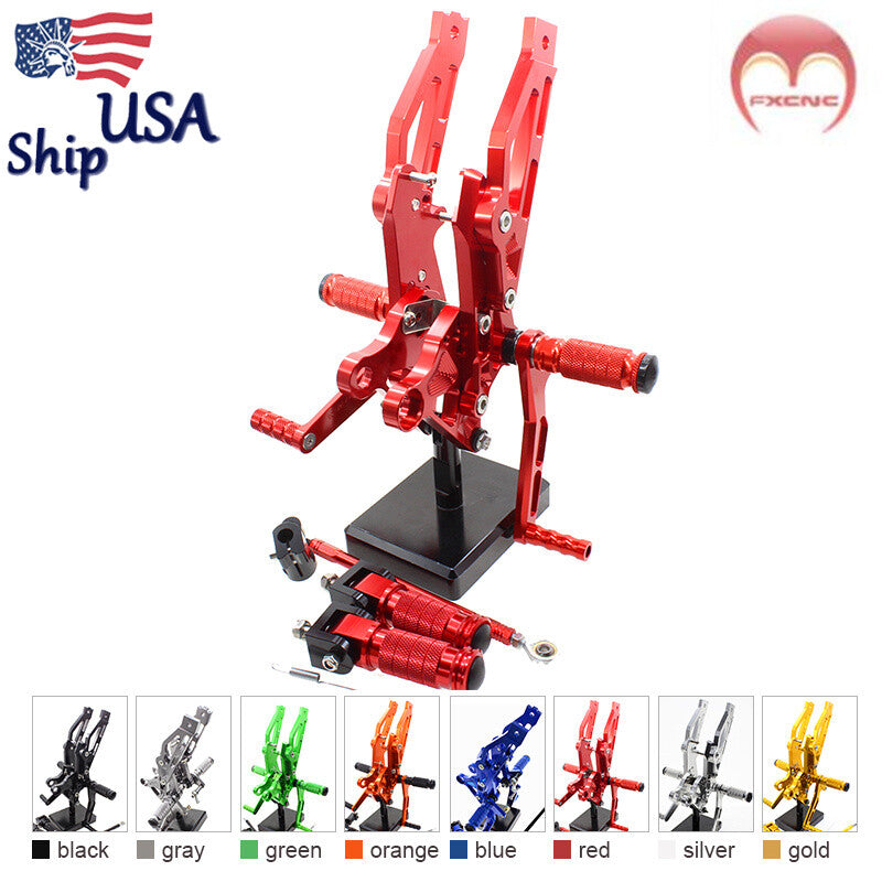 CNC adjustable gear feet for Honda GROM MSX125 2012-2014 2015 2016 Red