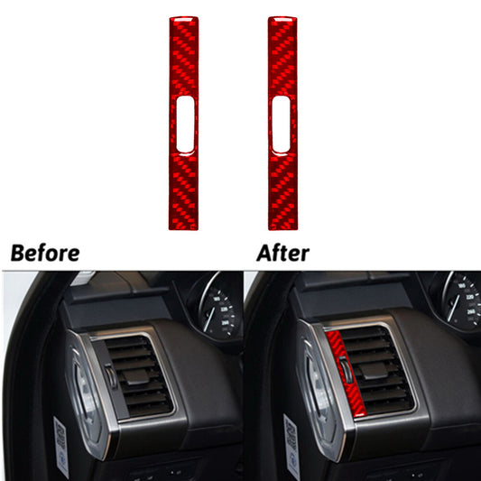Red Carbon Fiber Dash Air Vent Cover Trim For Land for Range Rover Sport 2014-2017