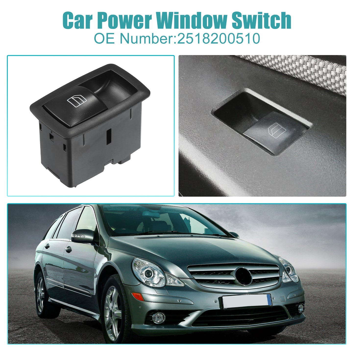 Passenger-side power window switch applicable to for Mercedes-Benz ML320 ML350 2518200510