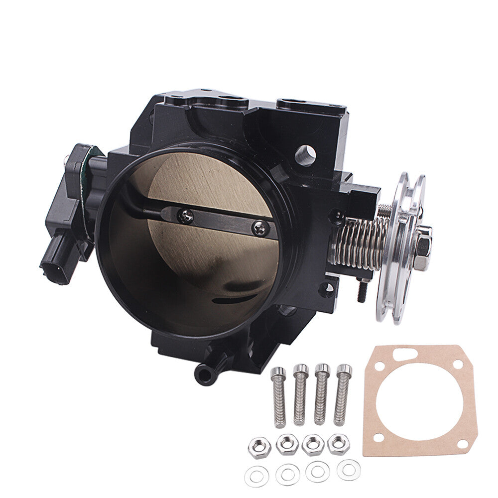 Black 70mm Throttle Body+TPS for Civic Si K-Series K20 Engine for Acura RSX