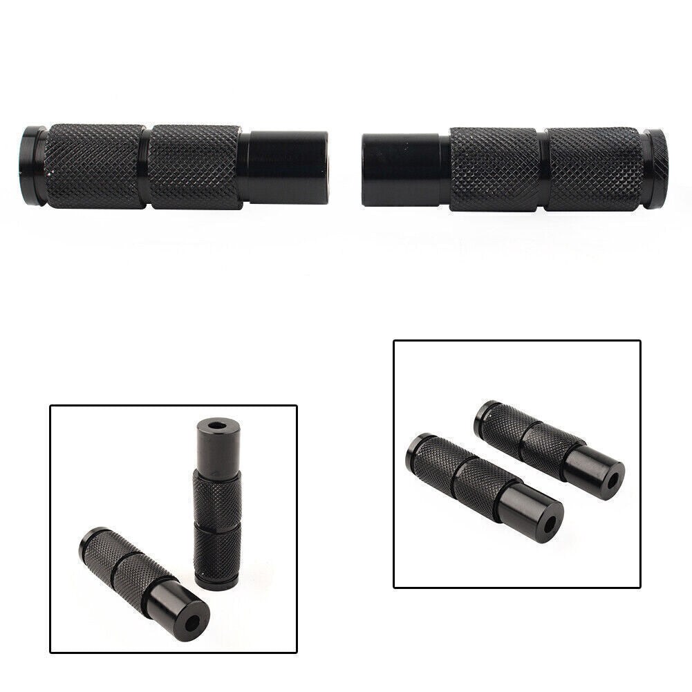 CNC Foot Pegs Footpegs Rear Set Pedals Universal Pair Black Motorcycle