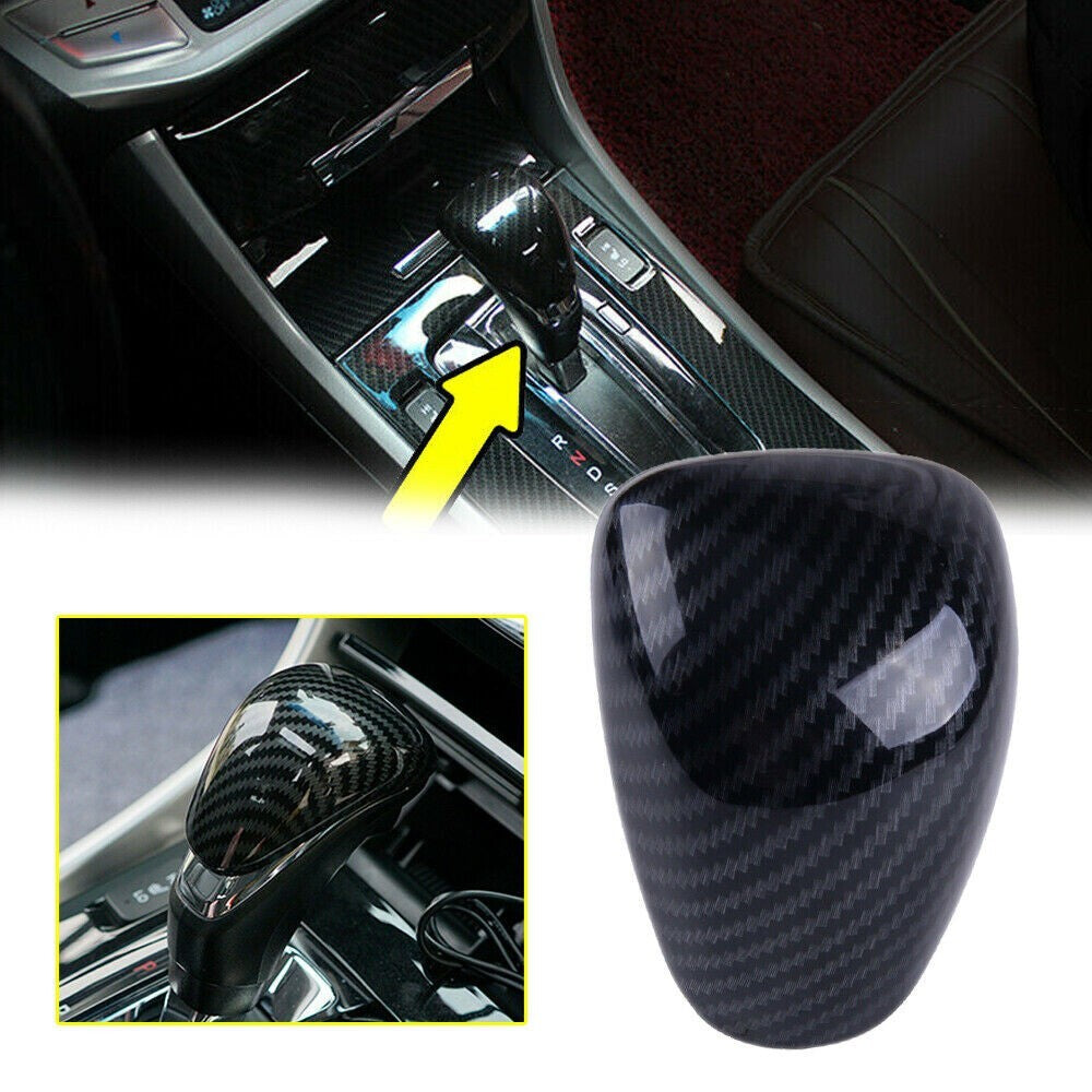 Carbon Fiber Gear Shift Knob Cover Trim Interior Decor for Honda Accord 2013-17
