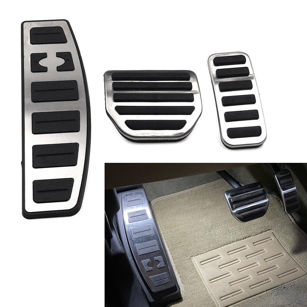 LHD Stainless Steel Footrest Brake Gas Pedals Protection Cover for Land Rover