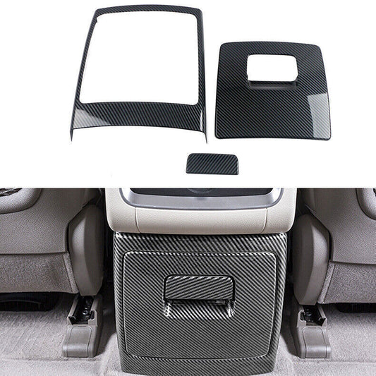 for Kia Carnival 22-2024 Carbon Fiber ABS Rear Bottom Air Vent Outlet Cover Trim