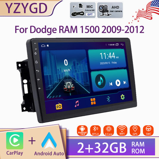 Android Auto Carplay Car Stereo Radio GPS Screen BT for Dodge for RAM 1500 2009-2012