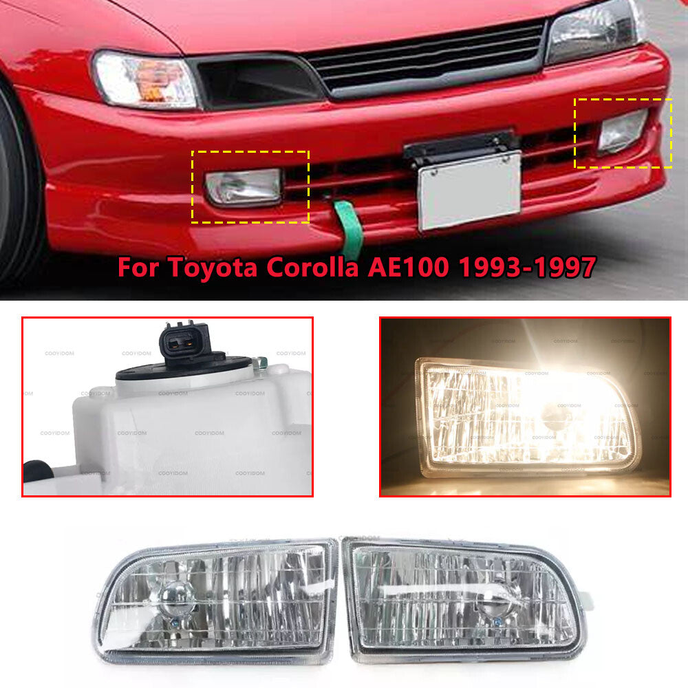 for Toyota for Corolla AE100 1993-1997 Pair front bumper fog light lamp assembly