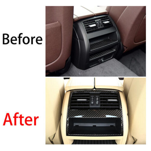 1PCS ABS Carbon Fiber Rear Air Outlet Vent Cover Trim for BMW 5 Series 2011-2017