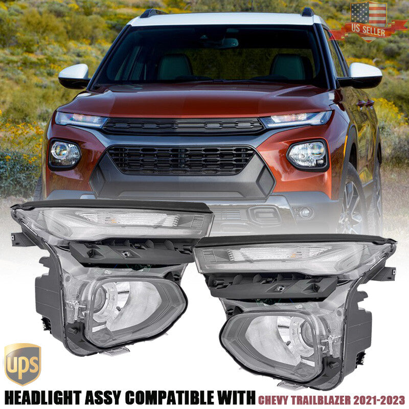 LH RH Side Headlight Assembly w/ LED DRL for Chevy Trailblazer 2021 2022 2023