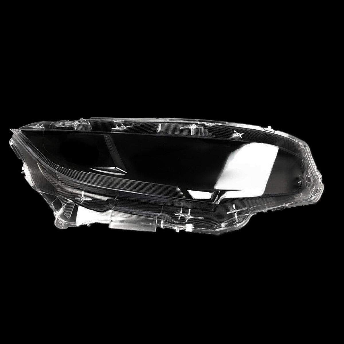 Headlight lens cover transparent lens cap for Honda for Civic 2016 - 2018, right side transparent.