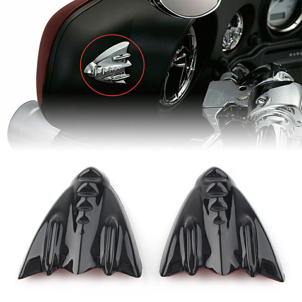 Inner Fairing Mirror Block Off Cover Plates Fit for Harley FLH 2006-2013 Black