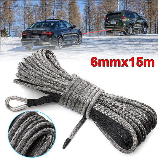 All-Terrain Vehicle (UTV) 5000-5700 lb 50 ft Nylon Synthetic Fiber Winch Cable Rope Accessories