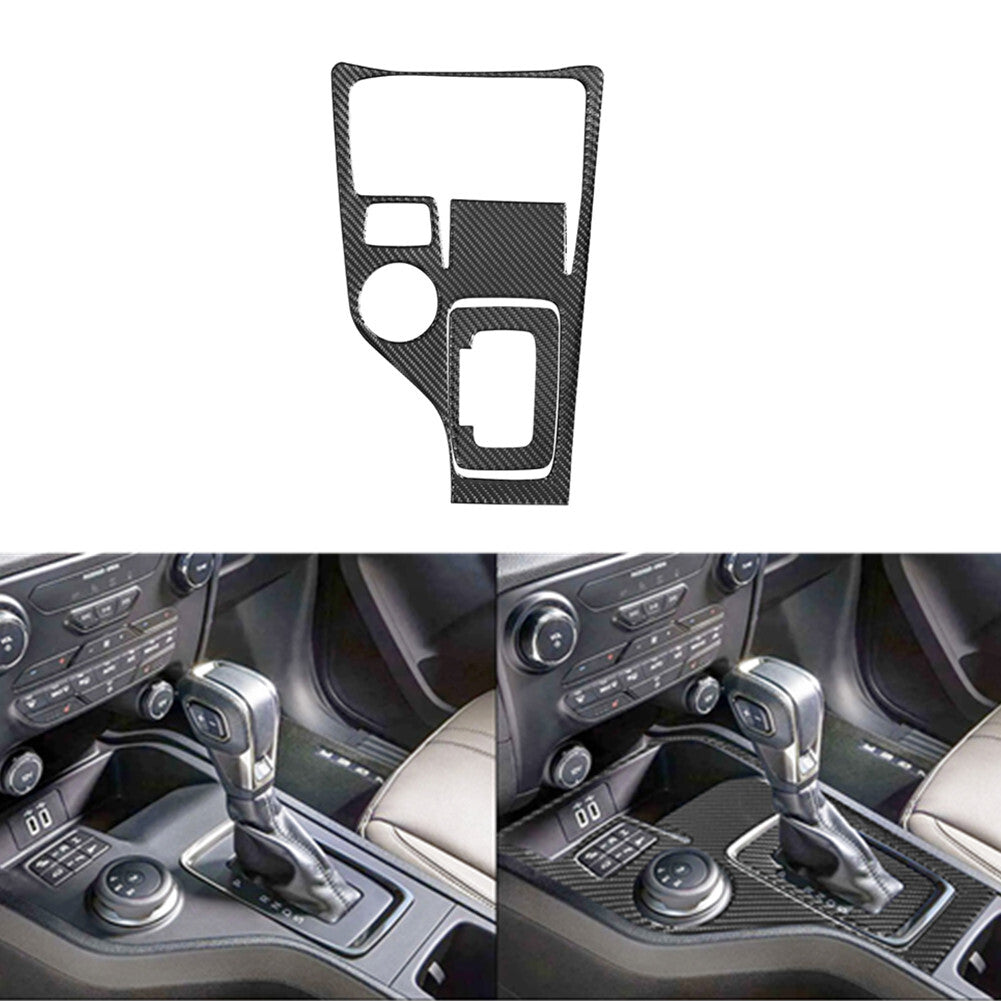 2Pcs Carbon Fiber Automatic Shift Frame Cover Trim for Ford Ranger 2019-2022
