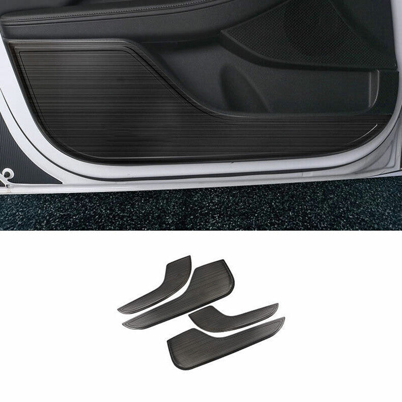 for Hyundai Sonata 2020-2023 Black Steel Inner Door Anti-Kick Panel Cover Trim