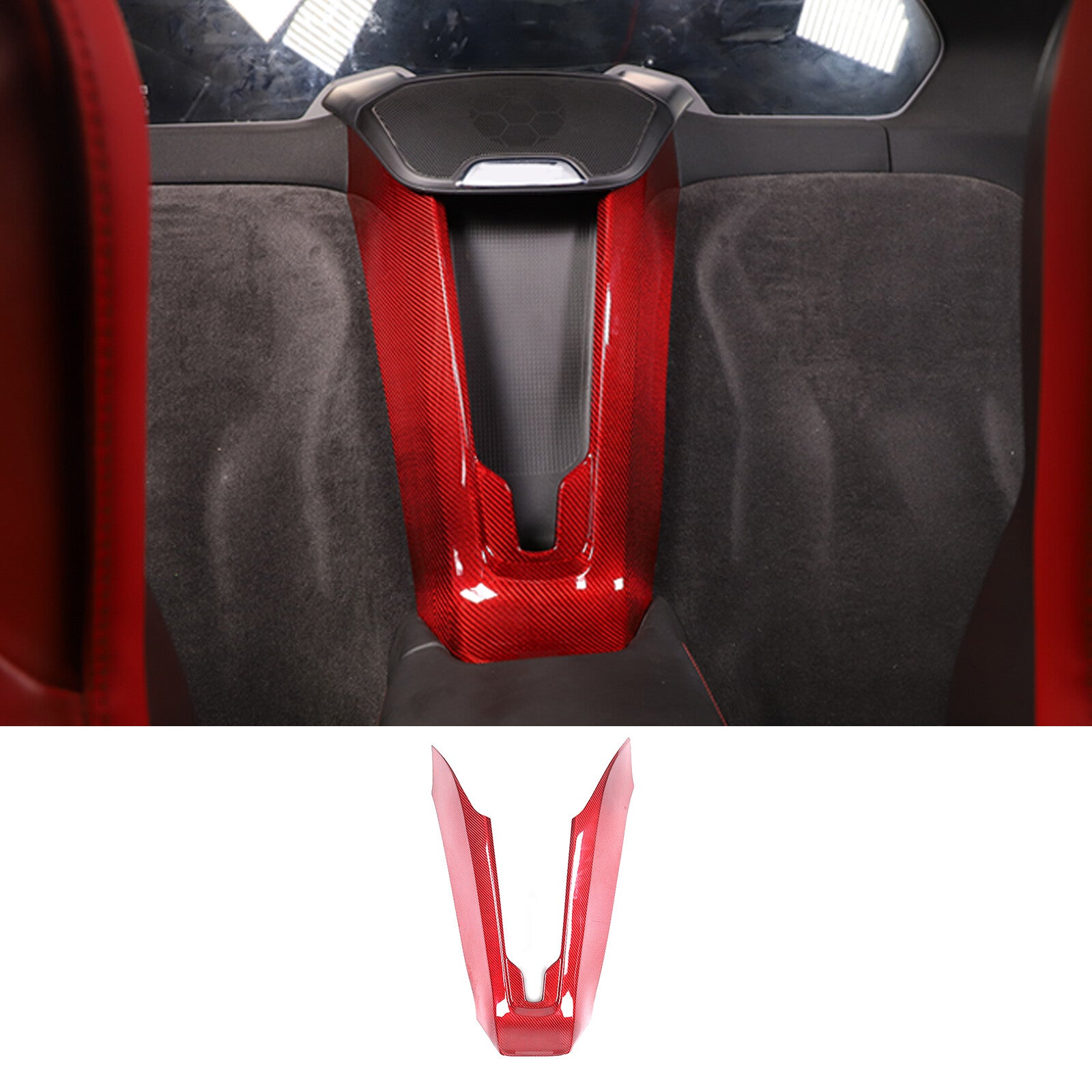 ABS carbon fiber engine hood front air intake trim cover for Corvette C6 2005-13