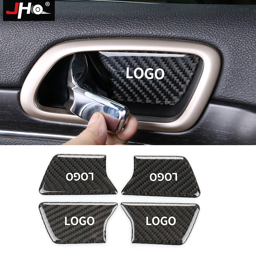 Real Carbon Fiber Door Handle Bowl Cover Trim for Jeep Grand Cherokee 2014+ New