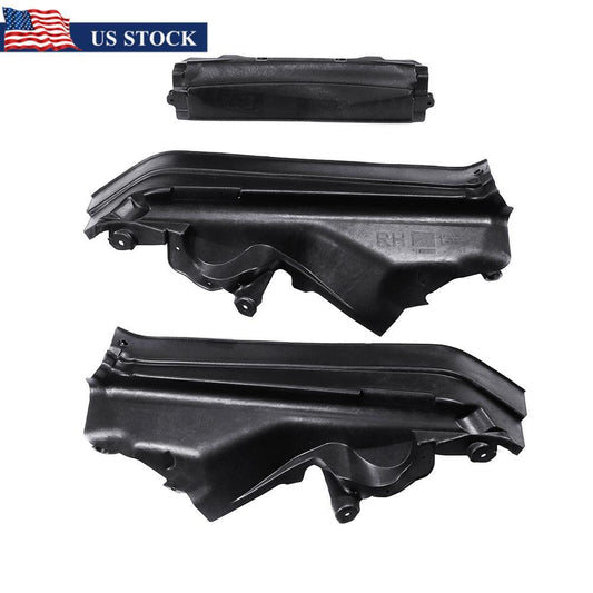 3PCS Engine Upper Compartment Partition Panel Set for BMW for X5 X6 E70 E71 Black