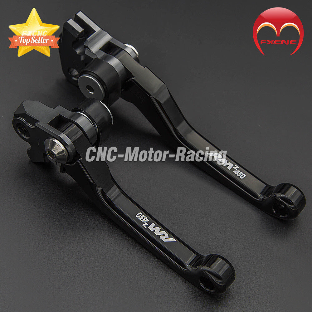 Suitable for Suzuki RMZ450 2005 - 2021 - 2022 CNC Black Off-Road Bike Brake and Clutch Lever
