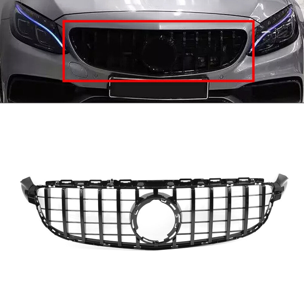 GTR Style Front Bumper Radiator Hood Grille for Benz W205 C63 C63S 2019-2021
