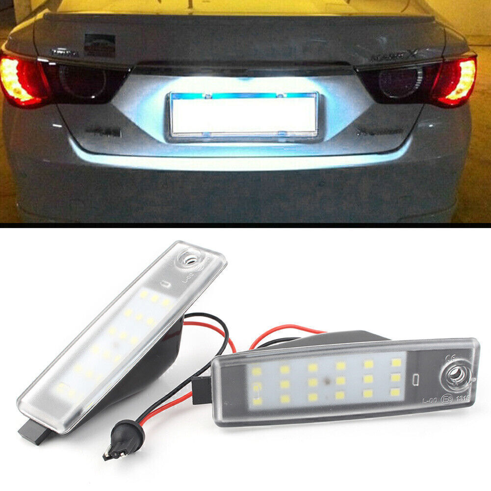 2pcs LED License Plate Light Lamps White For HiAce 2004-2018 H200 model Car