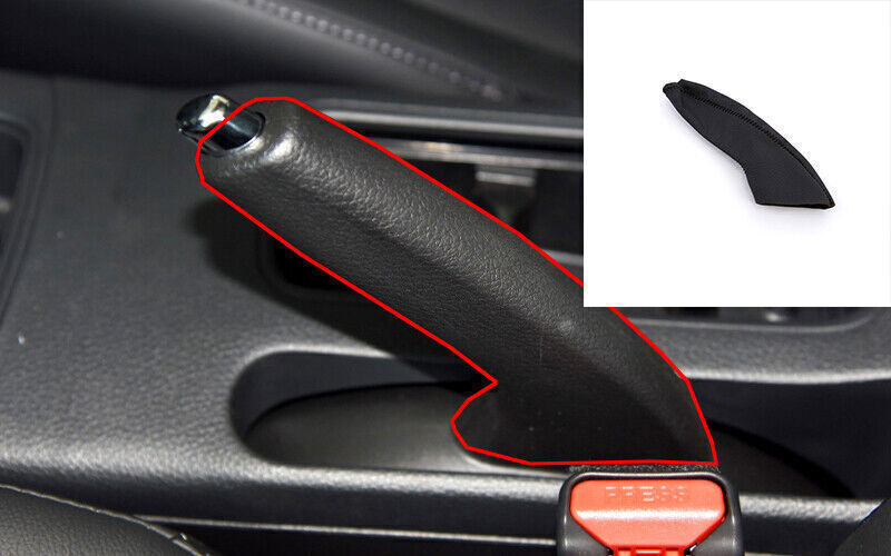 Black Leather Shifter Hand Brake Moulding Cover Trim for Nissan Sentra 2013-19