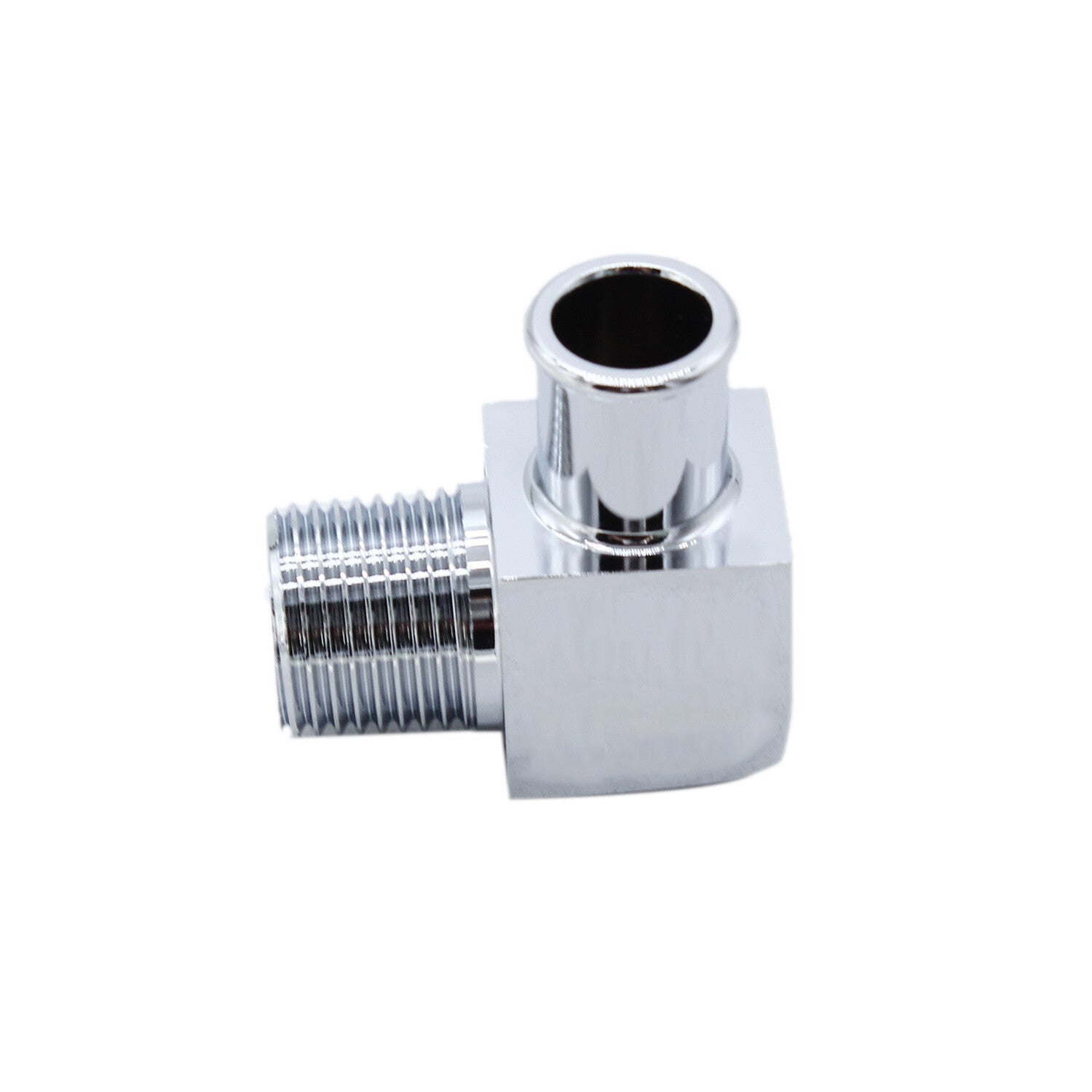 90¡ã Deg Heater Hose Fitting 1/2 NPT to 5/8 Hose Barb Chrome Billet Aluminum