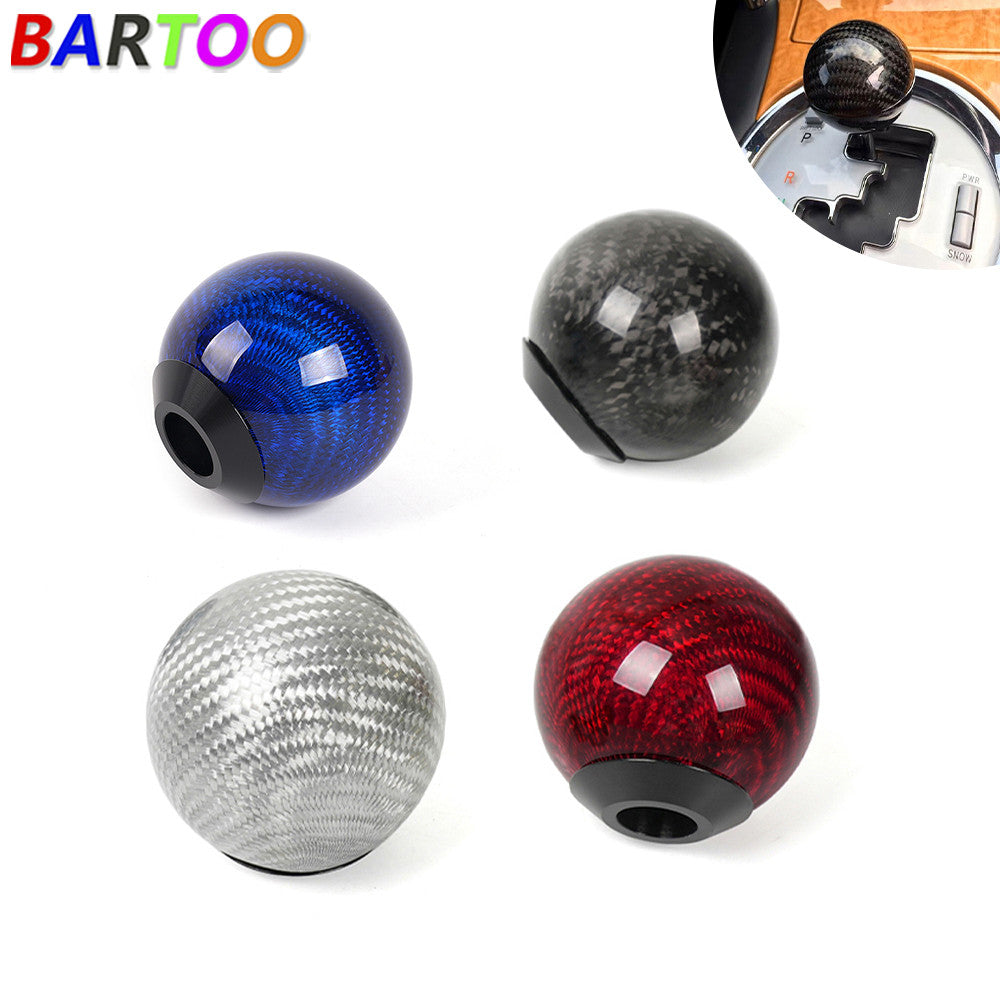 Universal Racing Carbon Fiber Aluminum Manual Car Gear Shift Knob Shifter Lever
