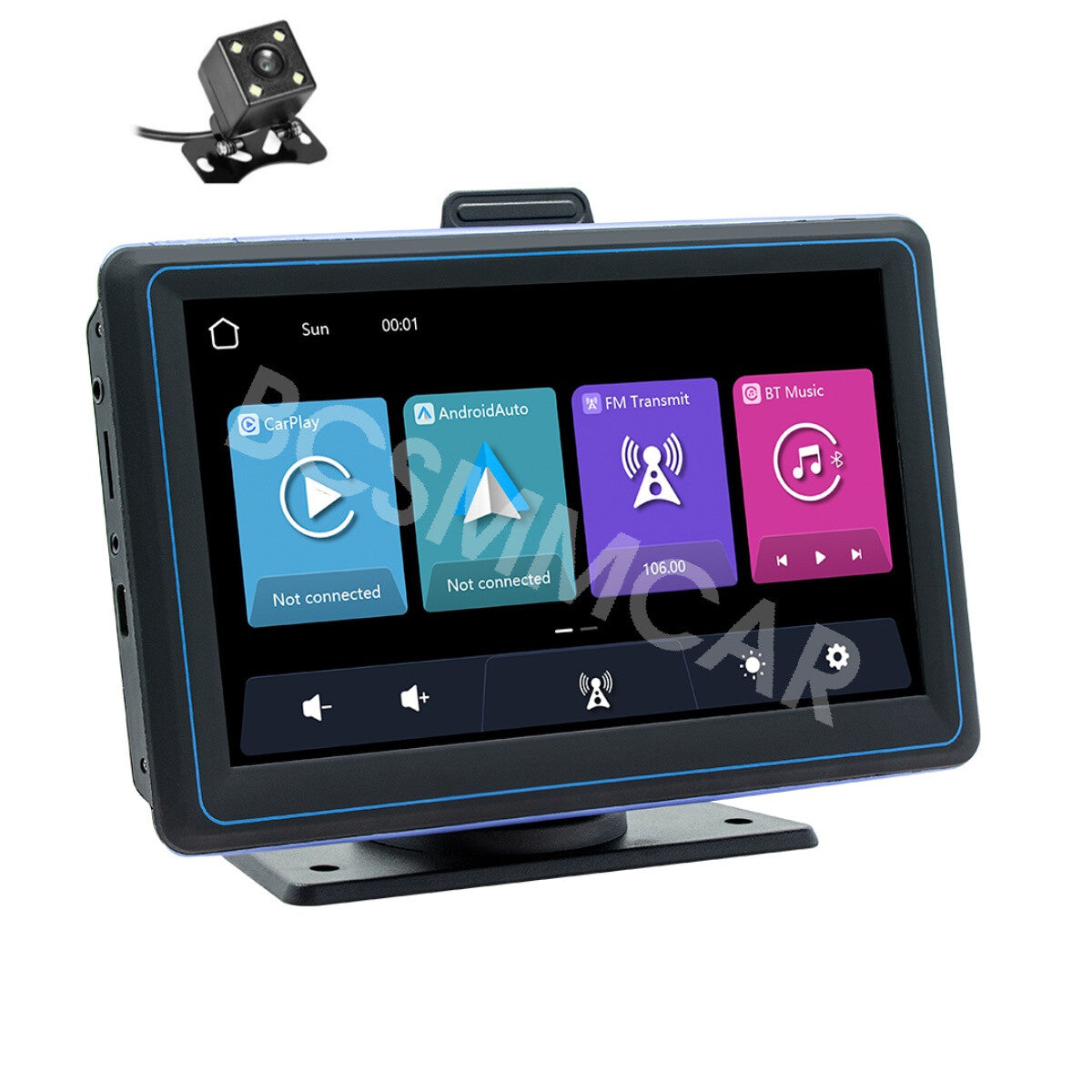 7in Touch Screen Car Stereo Radio Portable For Apple CarPlay Android Auto AUX