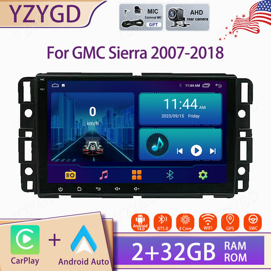 for GMC for Sierra 2007-2018 Android Auto Carplay Car Stereo Radio Screen GPS Navi