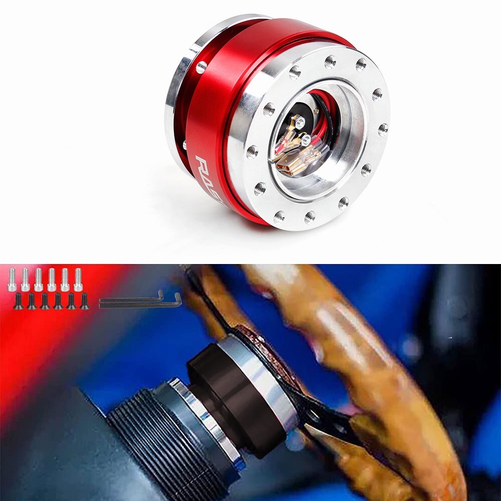 Car Steering Wheel Quick Release Hub Adapter Kit Boss Snap Off Alloy Universal
