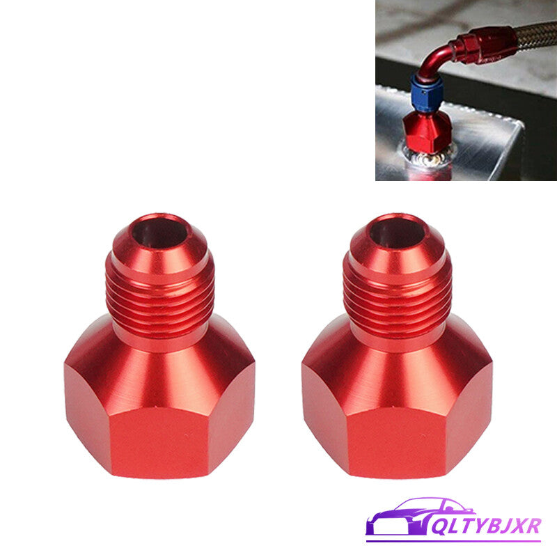 2Pcs 8AN Female to 6AN Male Flare Reducer Fitting Fuel Adapter AN8 to AN6 Red
