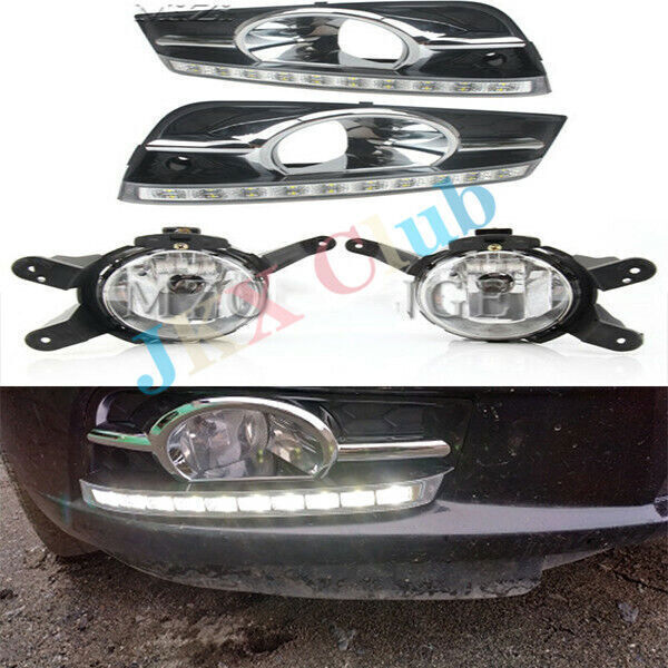 for Chevrolet for Cruze 2009-2014 Front LED DRL Daytime Running Light+Fog Lamp k Kit