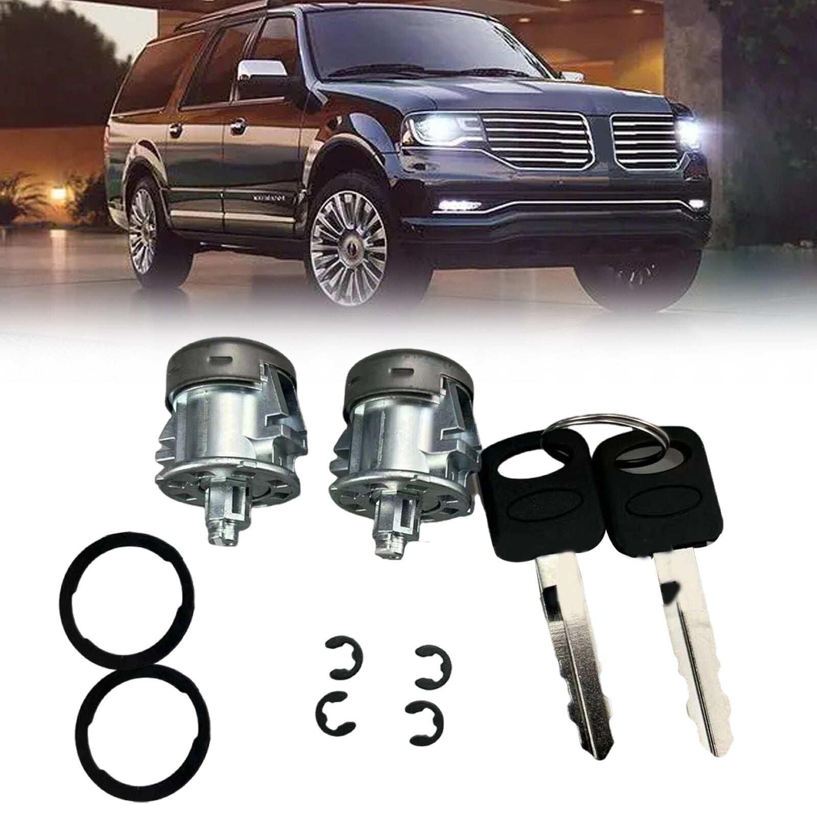 Door Lock Cylinder Keys fit for Ford F150 F250 F350 Super Duty 7C3Z1521990A AT