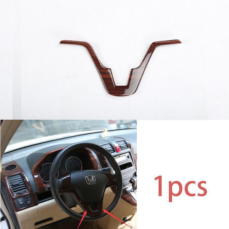 Refit Wood Grain Inner Steering Wheel Strip Cover Trim for HONDA CR-V 2007-2011