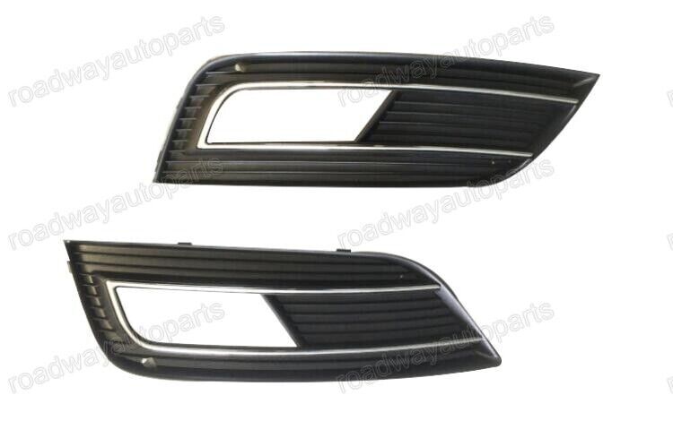 1Pair Front Lower Bumper Grille Fog Light Cover Trim for Audi A4L B9 2013-2016
