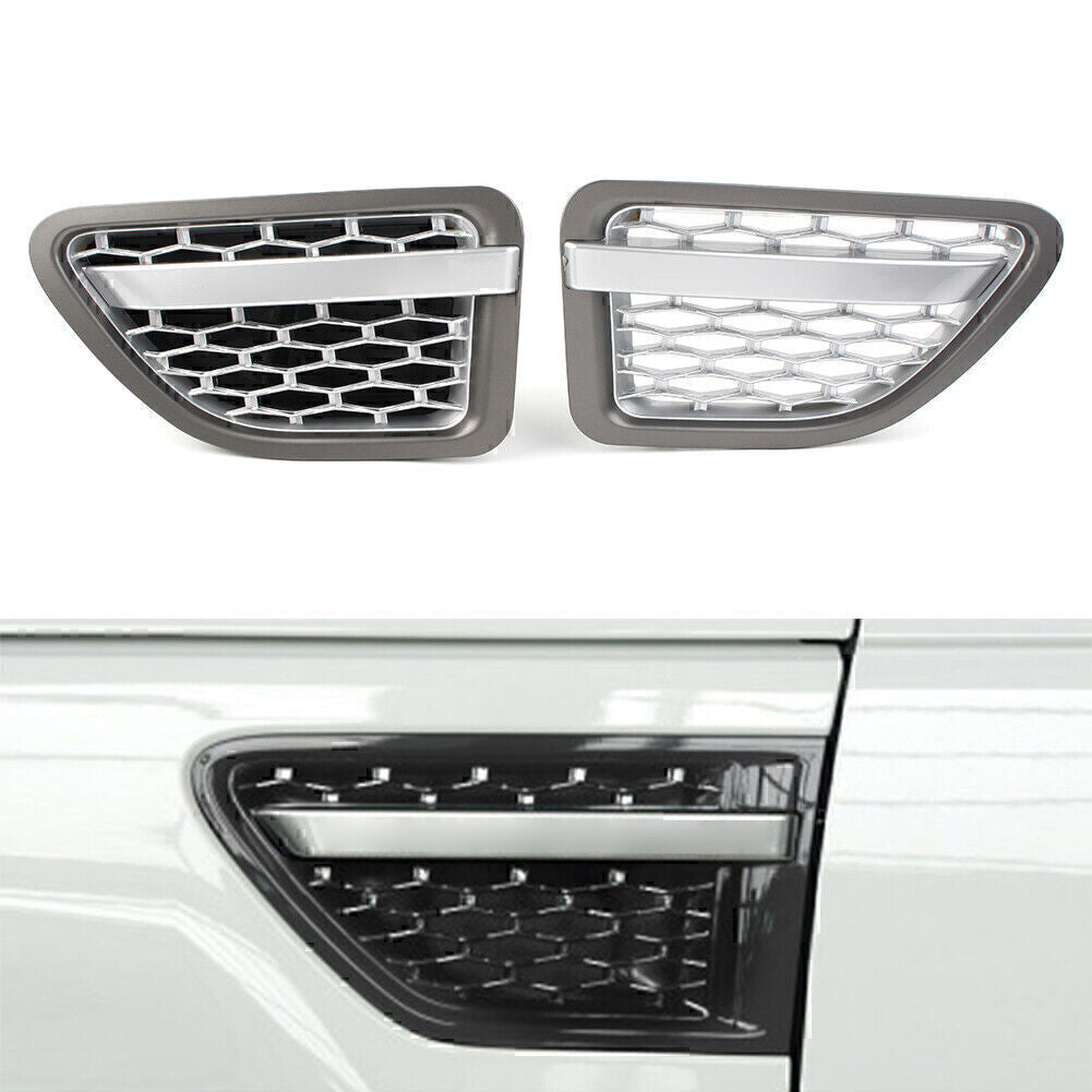 Silver Gray Front Fender Air Vent Grille Grill Fit for Land Rover for Range Rover Sport