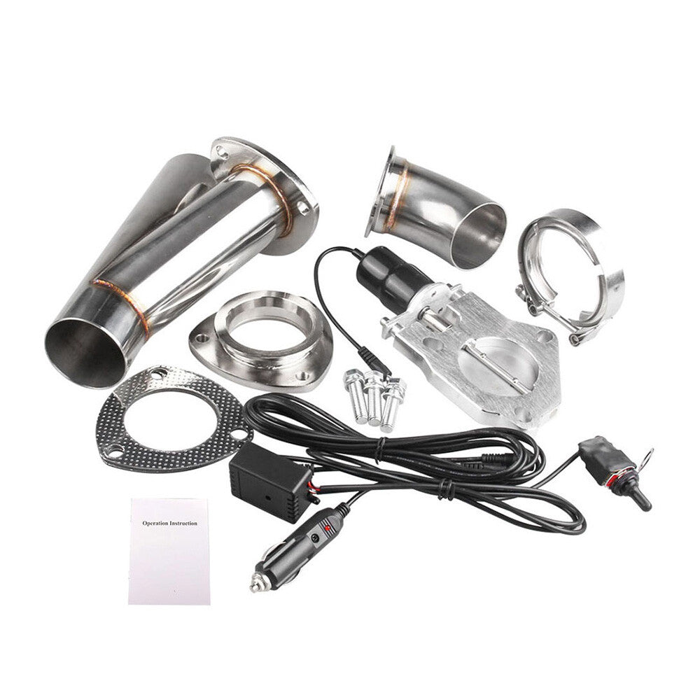 2-inch stainless steel exhaust valve butterfly dump valve kit with manual switch control