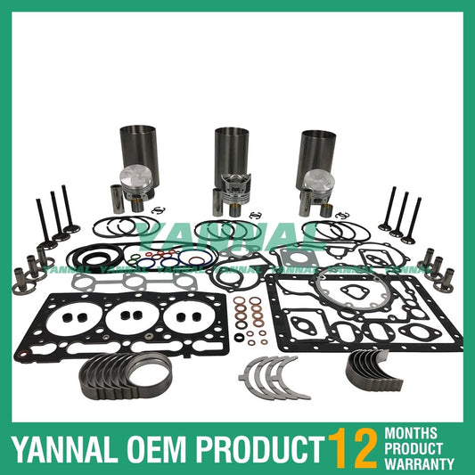 new D1005 overhaul and rebuild kit with piston rings and washers for Kubota vehicles.
