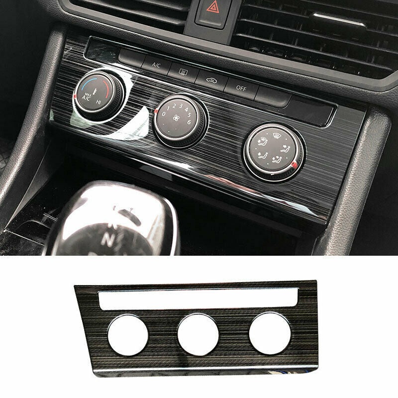 AC Switch Steel Black Central Console Trim for Volkswagen for Jetta Mk7 2019-2021