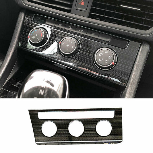 AC Switch Steel Black Central Console Trim for Volkswagen for Jetta Mk7 2019-2021