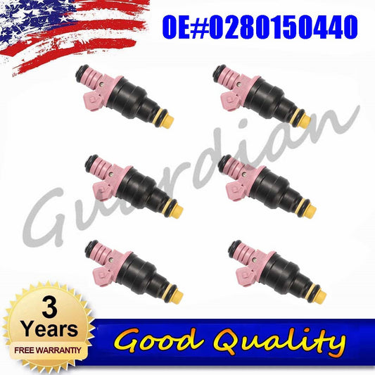 6PCS Fuel Injectors 0280150440 Replacement NEW for BMW Z3 328i 328is M3 528i