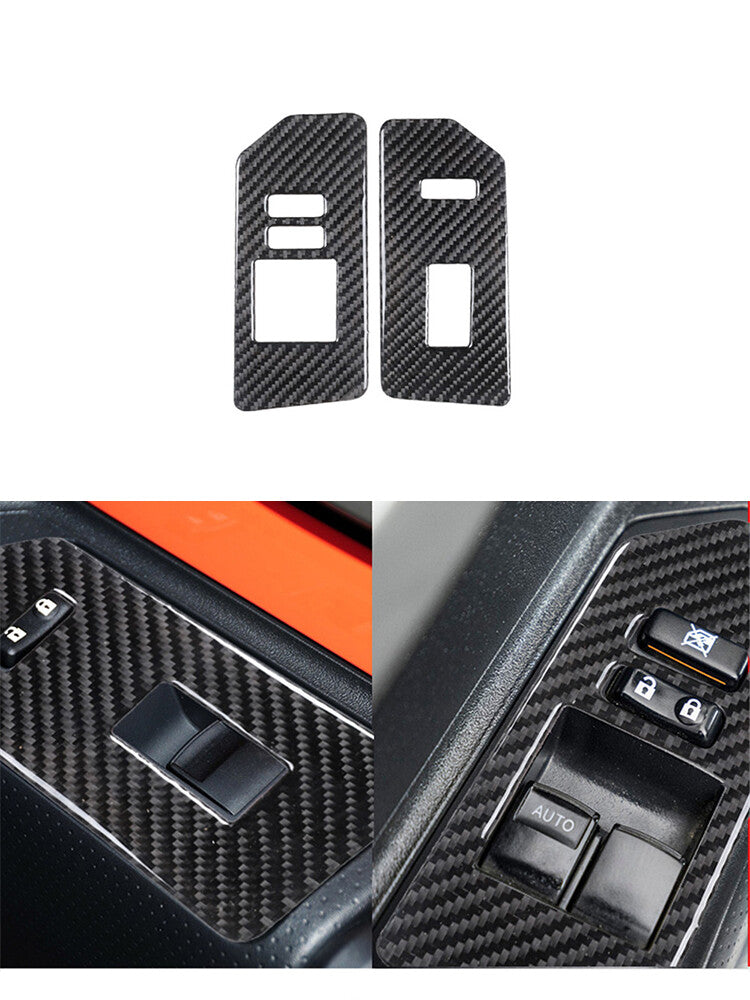 Window Lift Button Panel Trim TypeB Carbon Fiber for Toyota FJ Curiser 2007-2021