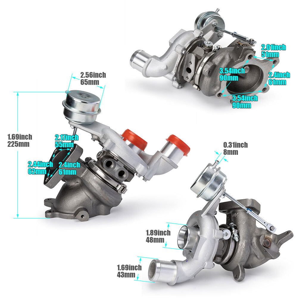 RHLH Turbocharger AA5E9G438GD Kit for Lincoln MKT MKS and for Ford FLEX TAURUS